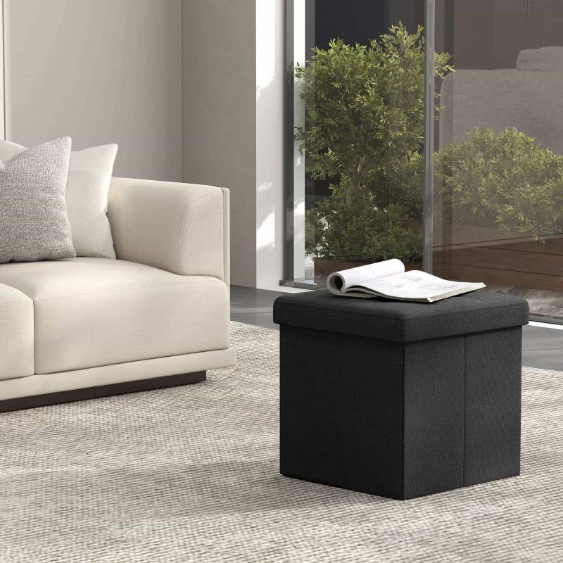 Sitzhocker, Sitzbank mit Stauraum, 30 x 30 cm von SONGMICS