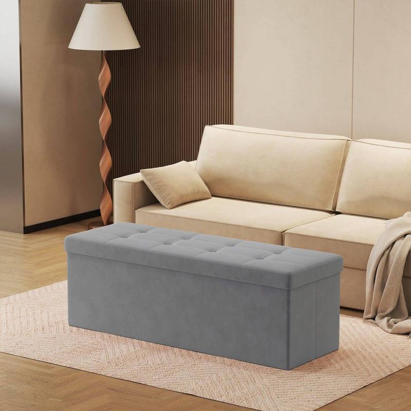 Sitzhocker mit Stauraum, Sitzbank, 38 x 110 x 38 cm von SONGMICS