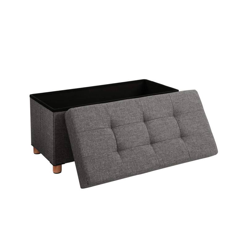 Sitzhocker mit Stauraum, klappbare Sitzbank mit Beinen, Aufbewahrungsbox von SONGMICS