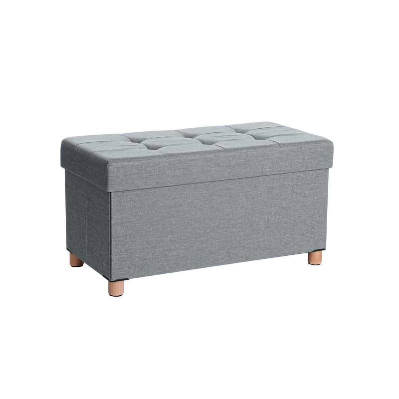 Sitzhocker mit Stauraum, klappbare Sitzbank mit Beinen, Aufbewahrungsbox von SONGMICS