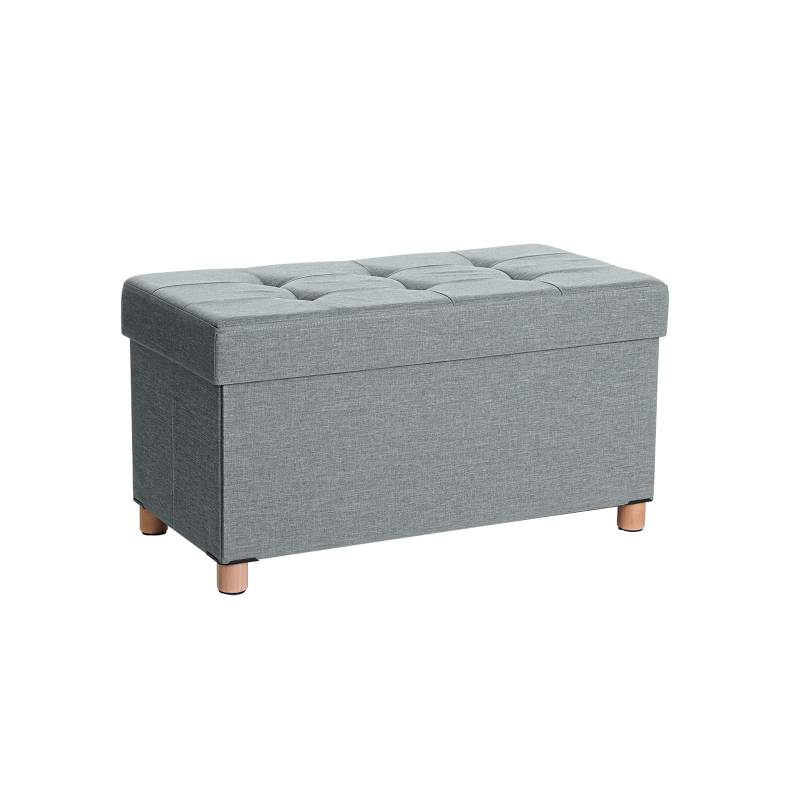 Sitzhocker mit Stauraum Hellgrau von SONGMICS