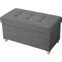 Sitztruhe mit Deckel, 65L, bis 300 kg belastbar von SONGMICS