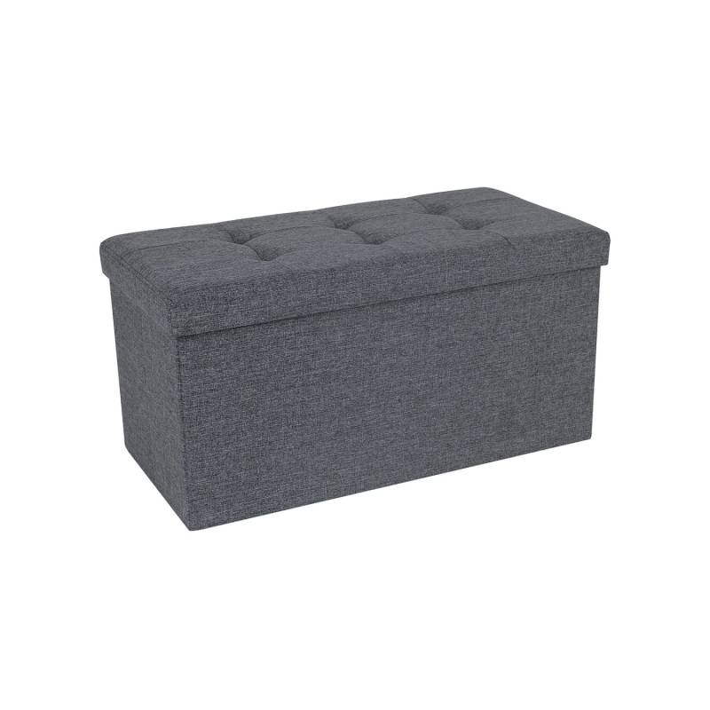 Songmics Bank mit Stauraum 38 cm x 76 cm x 38 cm Dunkelgrau von SONGMICS