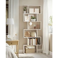 Vasagle Bücherregal, Regal mit 6 Ebenen, Standregal, Büroregal, freistehend, Dekoregal, zur Präsentation, modern, für Wohnzimmer, Schlafzimmer, Büro, von SONGMICS