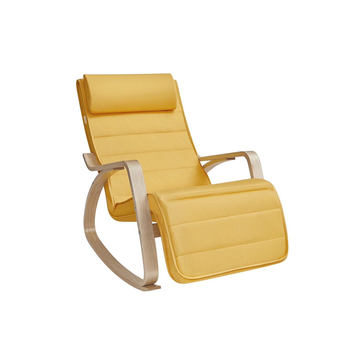 Songmics Schaukelstuhl mit Armlehnen Birkenholz 67 x 121,5 x 84 cm Gelb-Natur Songmics Schaukelstuhl mit Armlehnen Birkenholz 67 x 121,5 x 84 cm Gelb-Natur von SONGMICS