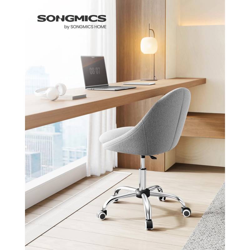 Songmics Schreibtischstuhl Höhenverstellbar Grau von SONGMICS