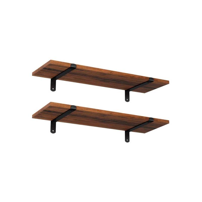 Songmics Schweberegal 60 cm x 20 cm x 7 cm Braun-Schwarz von SONGMICS