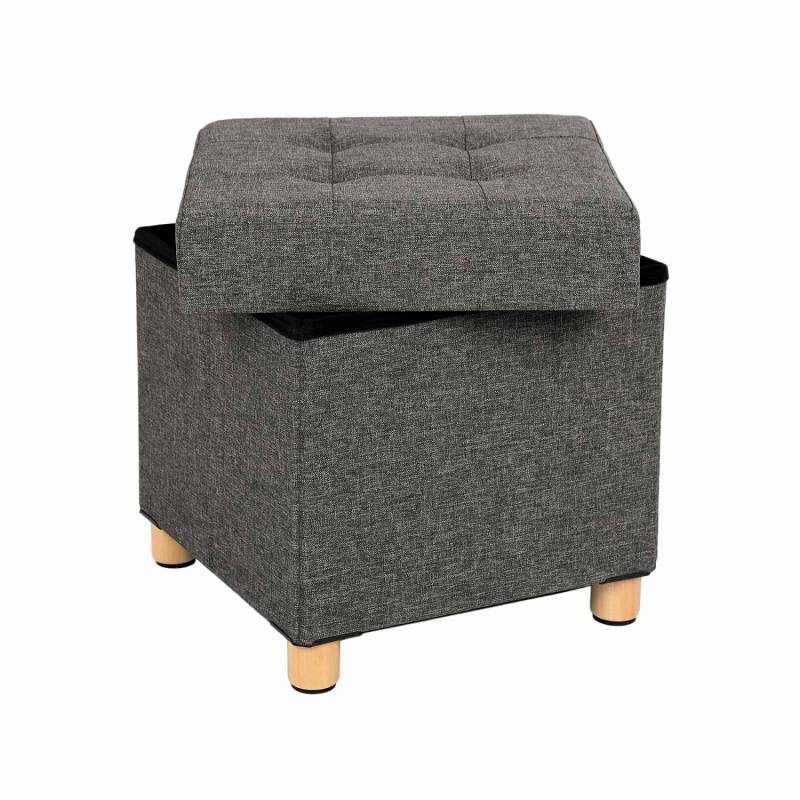 Songmics Sitzhocker mit Stauraum 38 cm x 38 cm x 40 cm Grau von SONGMICS