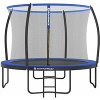 Trampolin Ø366cm, tüv Rheinland GS-Zertifikat, rundes Gartentrampolin mit Sicherheitsnetz, Leiter, gepolsterten Stangen,Sicherheitsabdeckung, von SONGMICS