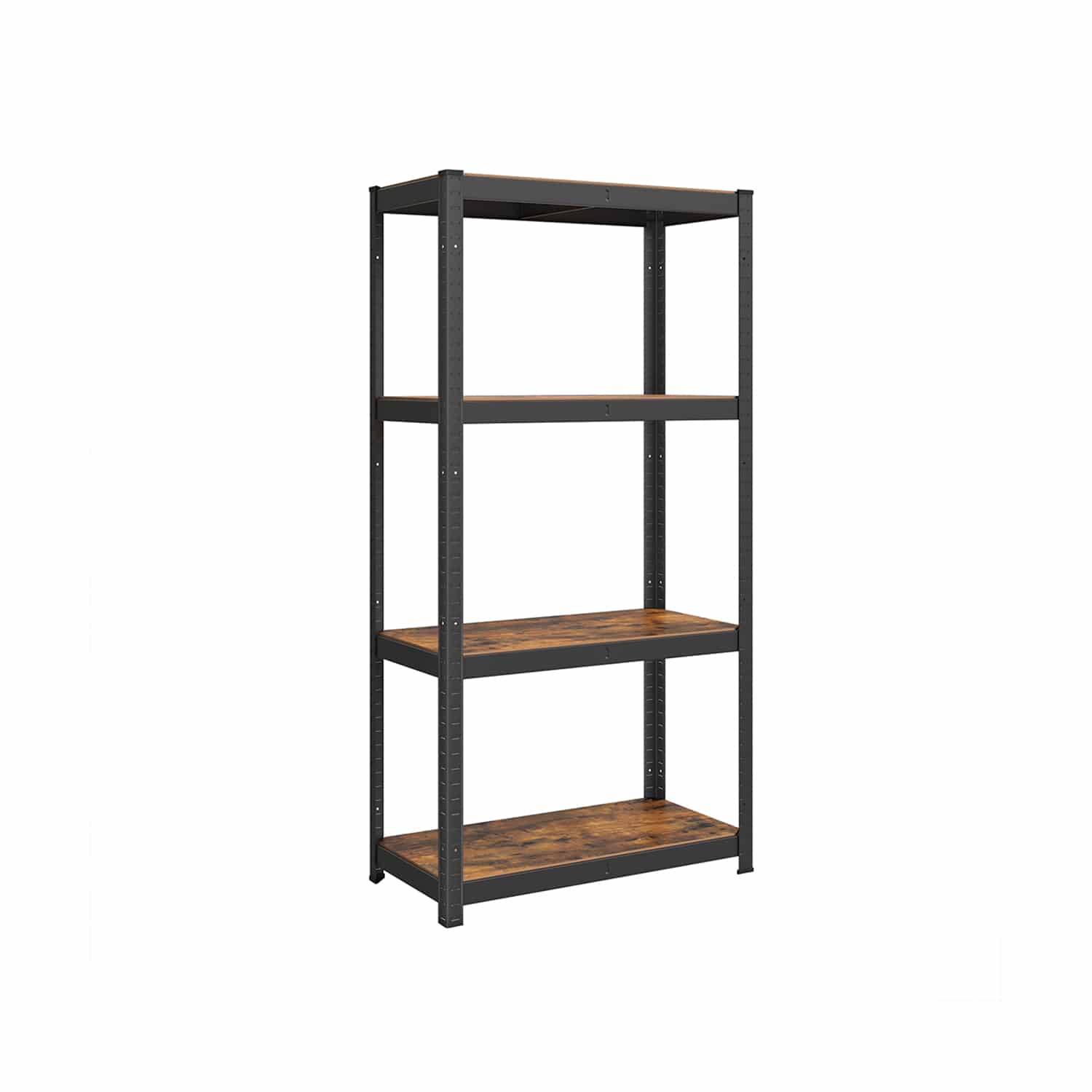 Standregal verstellbar mit 4 Ablagen 40 x 80 x 160 cm vintagebraun-schwarz von SONGMICS