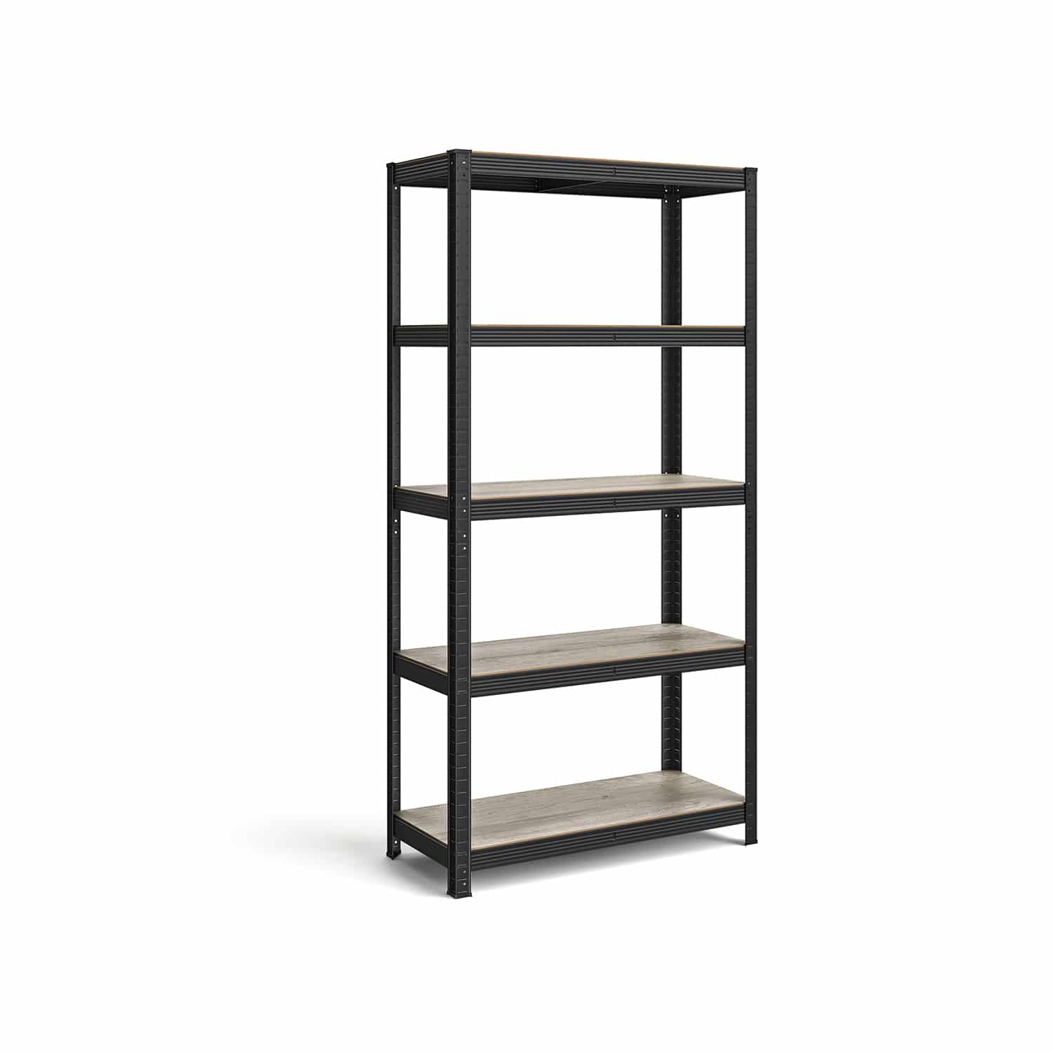 Standregal verstellbar mit 5 Ablagen 40 x 90 x 180 cm Greige-schwarz von SONGMICS