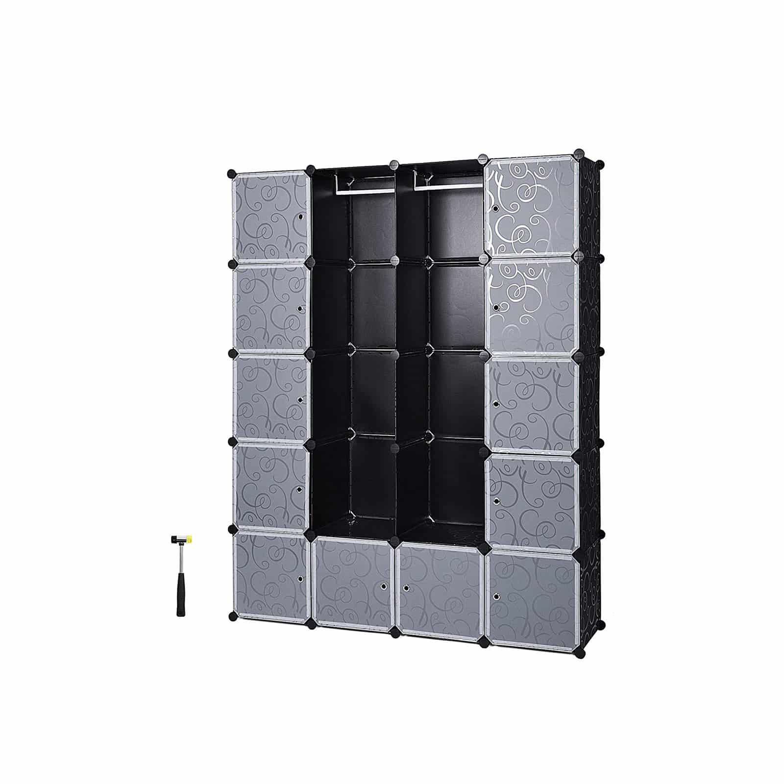 Steckregal für Kleidung Schwarz von SONGMICS