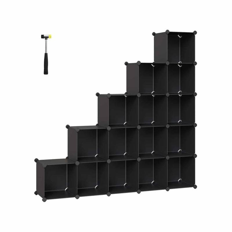 Steckregalsystem 16 Würfel Schwarz von SONGMICS