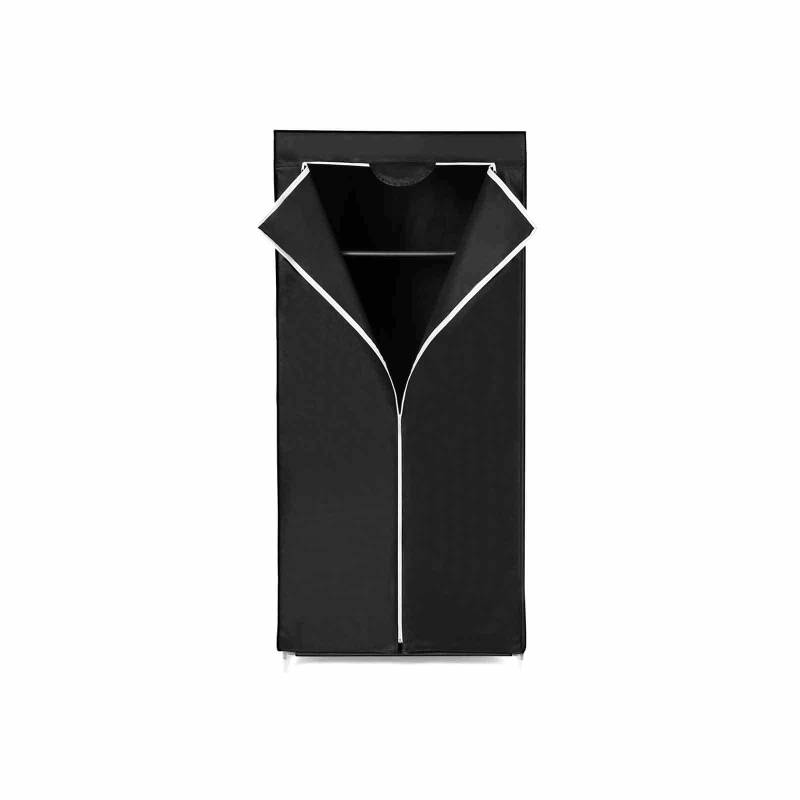 Stoffschrank 160 x 75 cm Schwarz von SONGMICS
