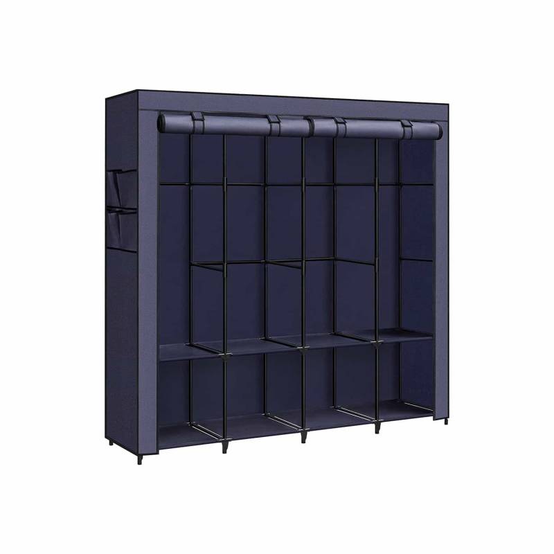 Stoffschrank 45 x 170 x 167 cm dunkelblau von SONGMICS