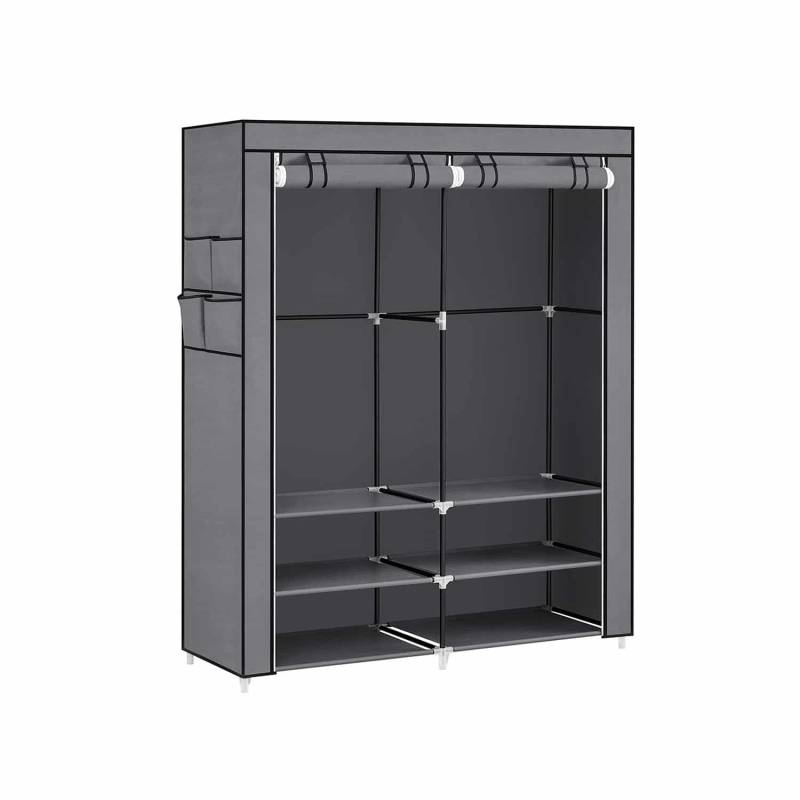 Stoffschrank mit 2 Kleiderstangen und 4 Seitentaschen von SONGMICS