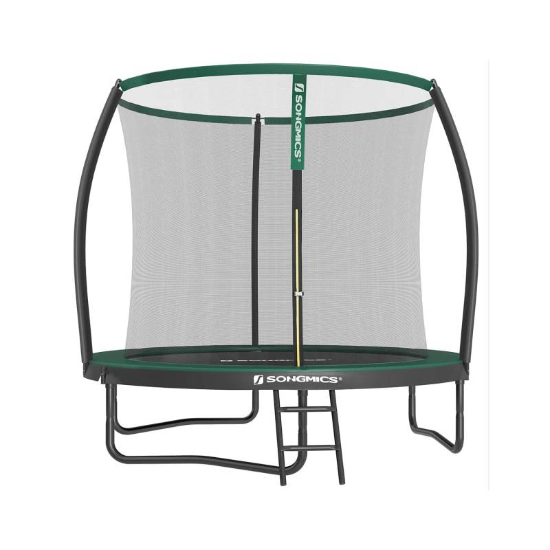 Trampolin Ø 244 cm mit innenliegendem Netz schwarz-dunkelgrün Trampolin Ø 244 cm mit innenliegendem Netz schwarz-dunkelgrün von SONGMICS
