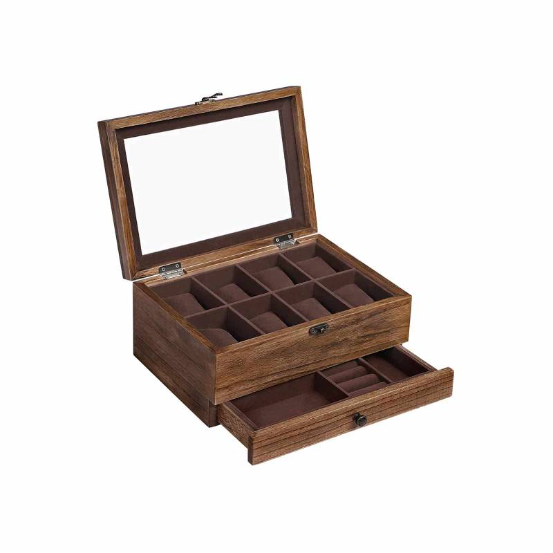 Uhrenbox mit 8 Fächern von SONGMICS
