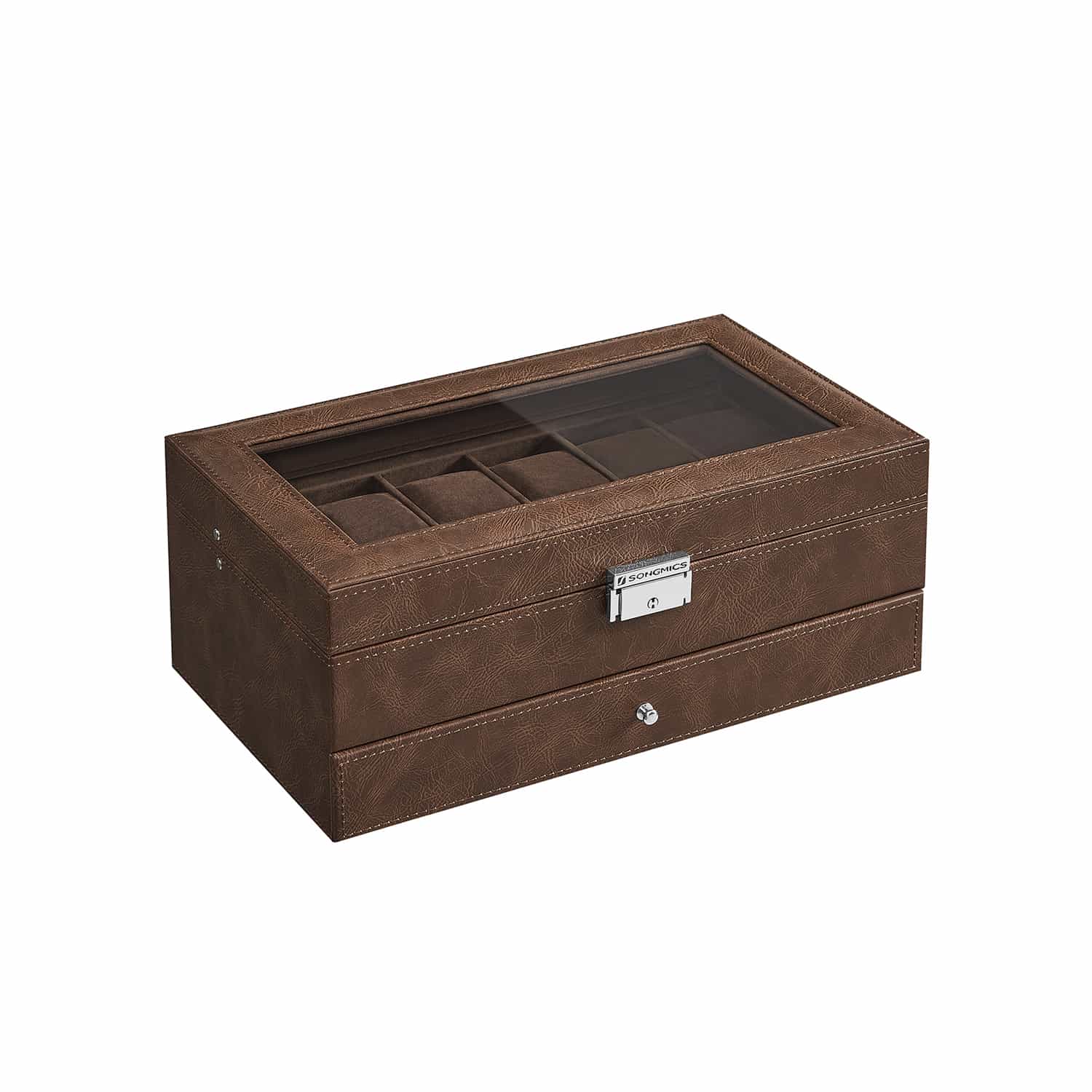 Uhrenbox mit Schublade Uhrenbox mit Schublade von SONGMICS
