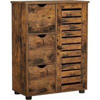 Vasagle Badezimmerschrank, Sideboard, Aufbewahrungsschrank, 3 Schubladen, 2 verstellbare Einlegeböden hinter der Tür, Badschrank, Badezimmer, von SONGMICS