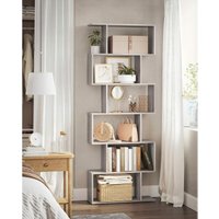 Vasagle Bücherregal, Regal mit 6 Ebenen, Standregal, Büroregal, freistehend, Dekoregal, zur Präsentation, modern, für Wohnzimmer, Schlafzimmer, Büro, von SONGMICS