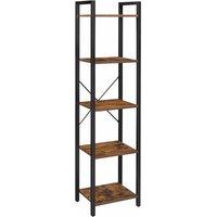 Songmics - vasagle Bücherregal, Standregal, Aufbewahrungsregal mit 5 Ebenen, Industrie-Design, für Wohnzimmer, Büro, Arbeitszimmer und Flur, von SONGMICS