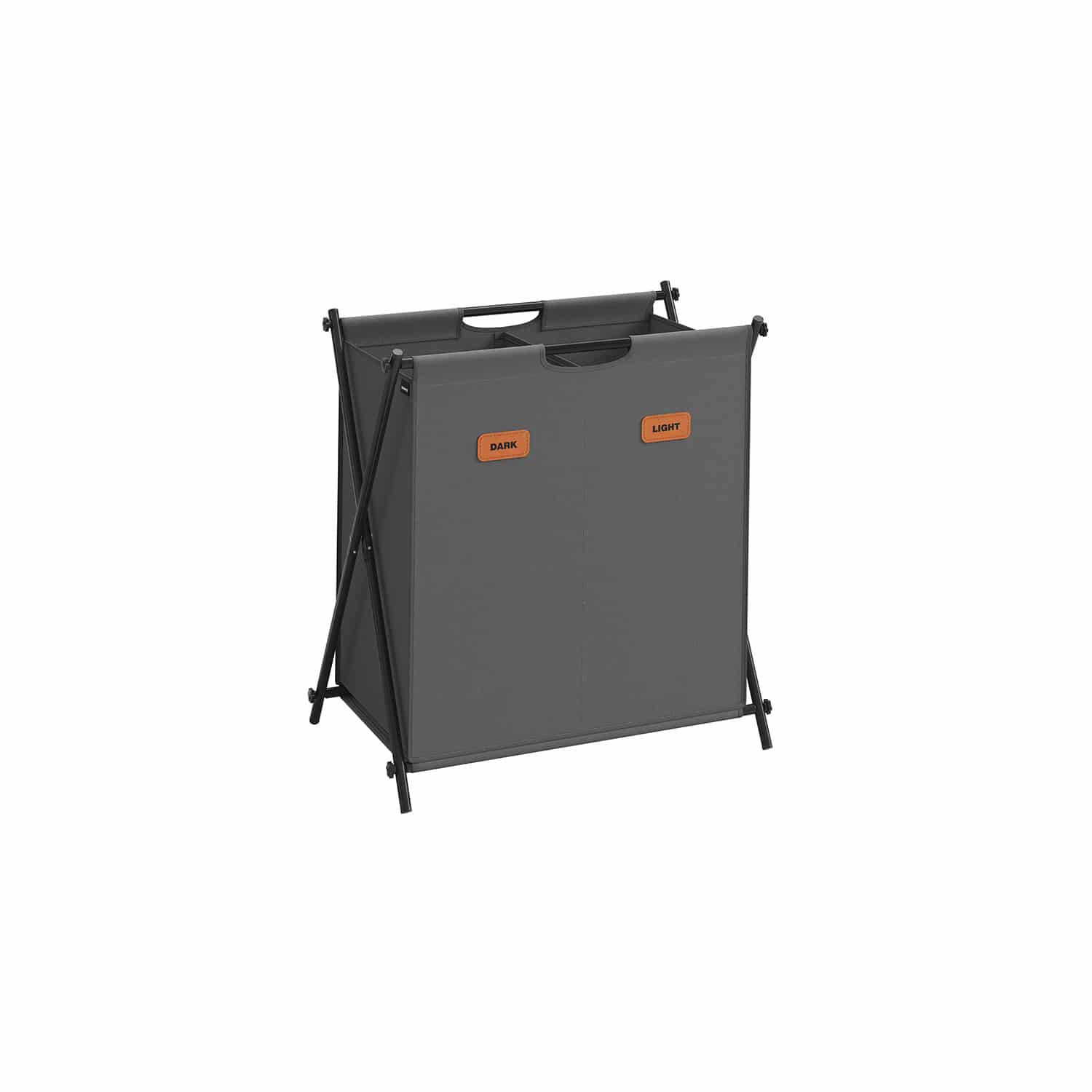 Wäschekorb 115 Liter mit 2 Fächern schiefergrau von SONGMICS