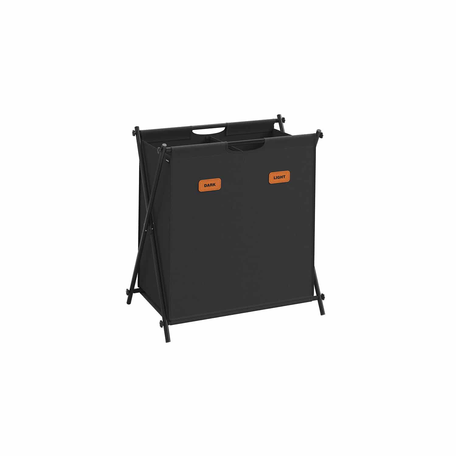 Wäschekorb 115 Liter mit 2 Fächern tintenschwarz von SONGMICS