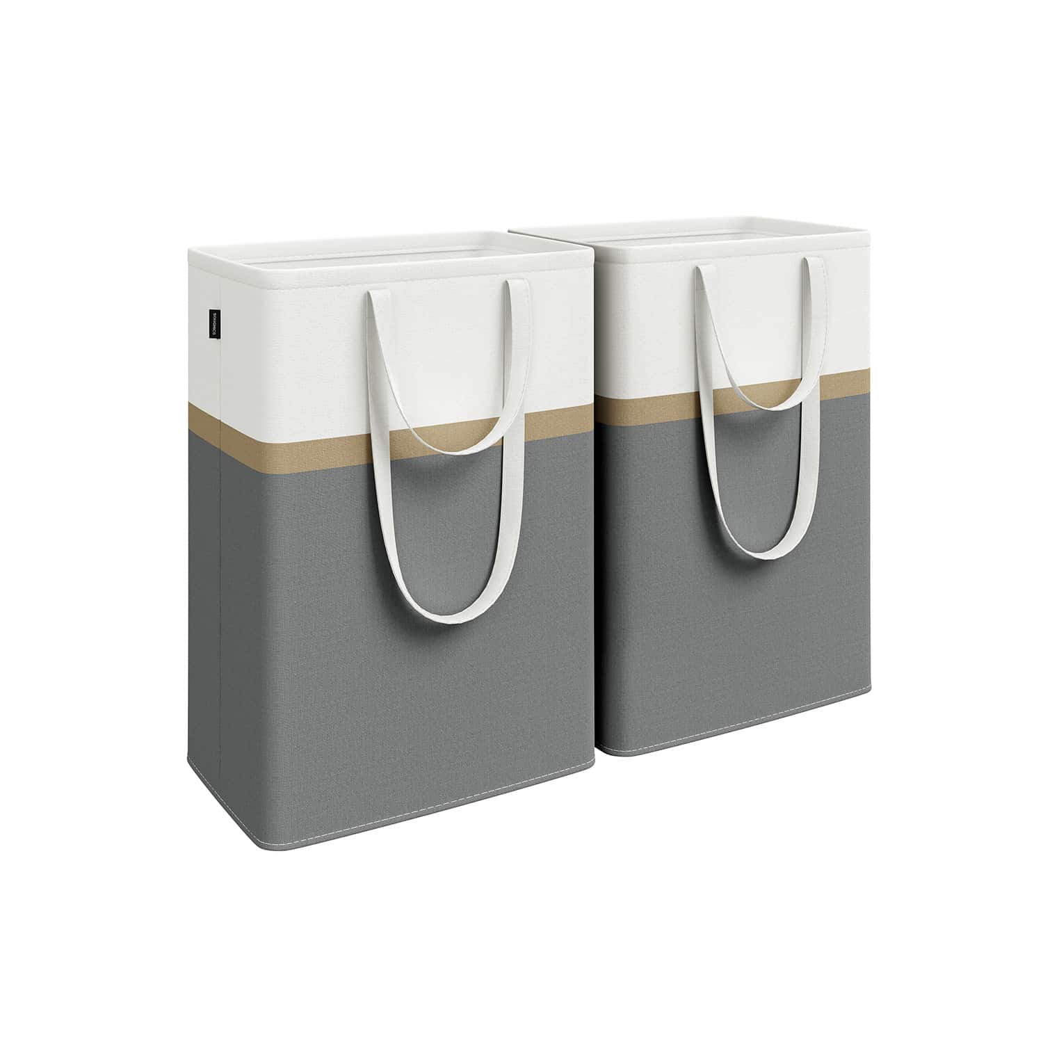 Wäschekorb 2er Set 75 L mit Griffen schiefergrau Wäschekorb 2er Set 75 L mit Griffen schiefergrau von SONGMICS