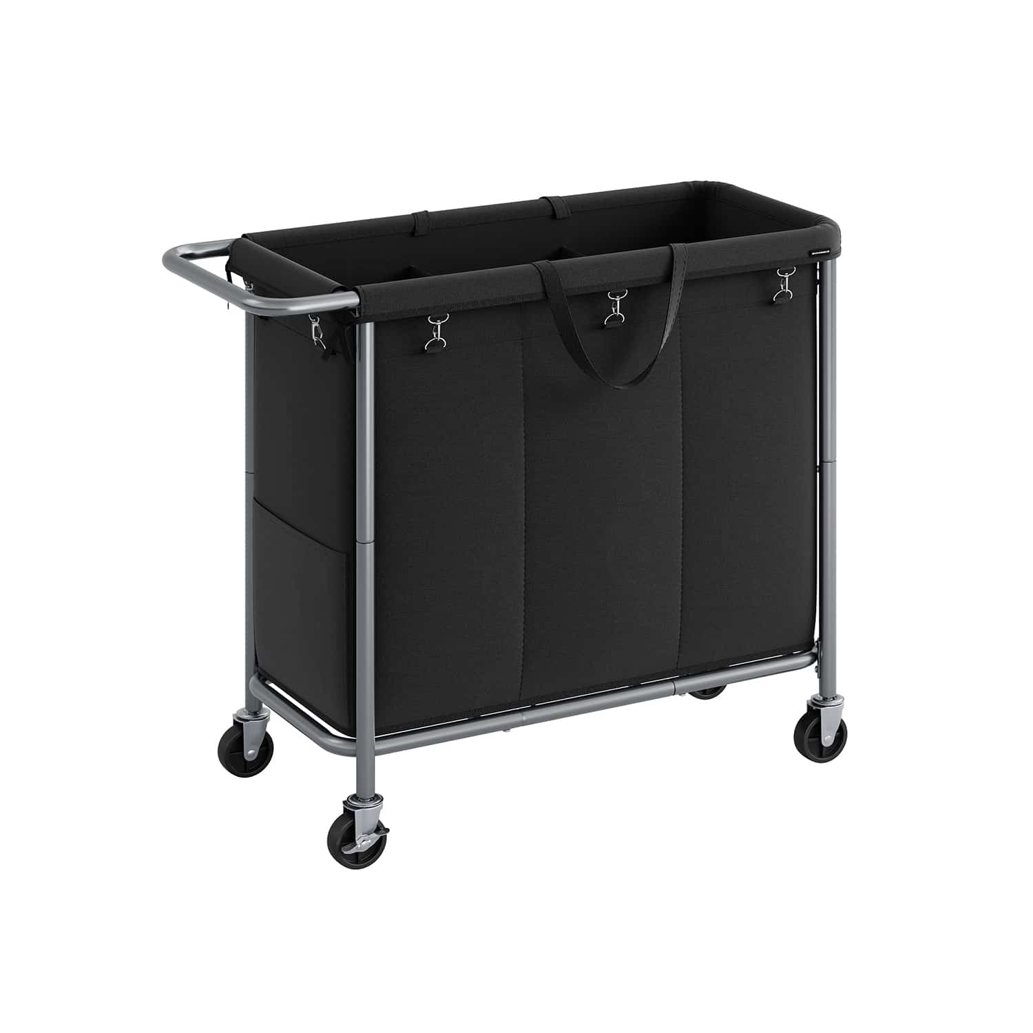 Wäschekorb 3 Fächer 200 Liter mit Rollen und Griff Wäschekorb 3 Fächer 200 Liter mit Rollen und Griff von SONGMICS