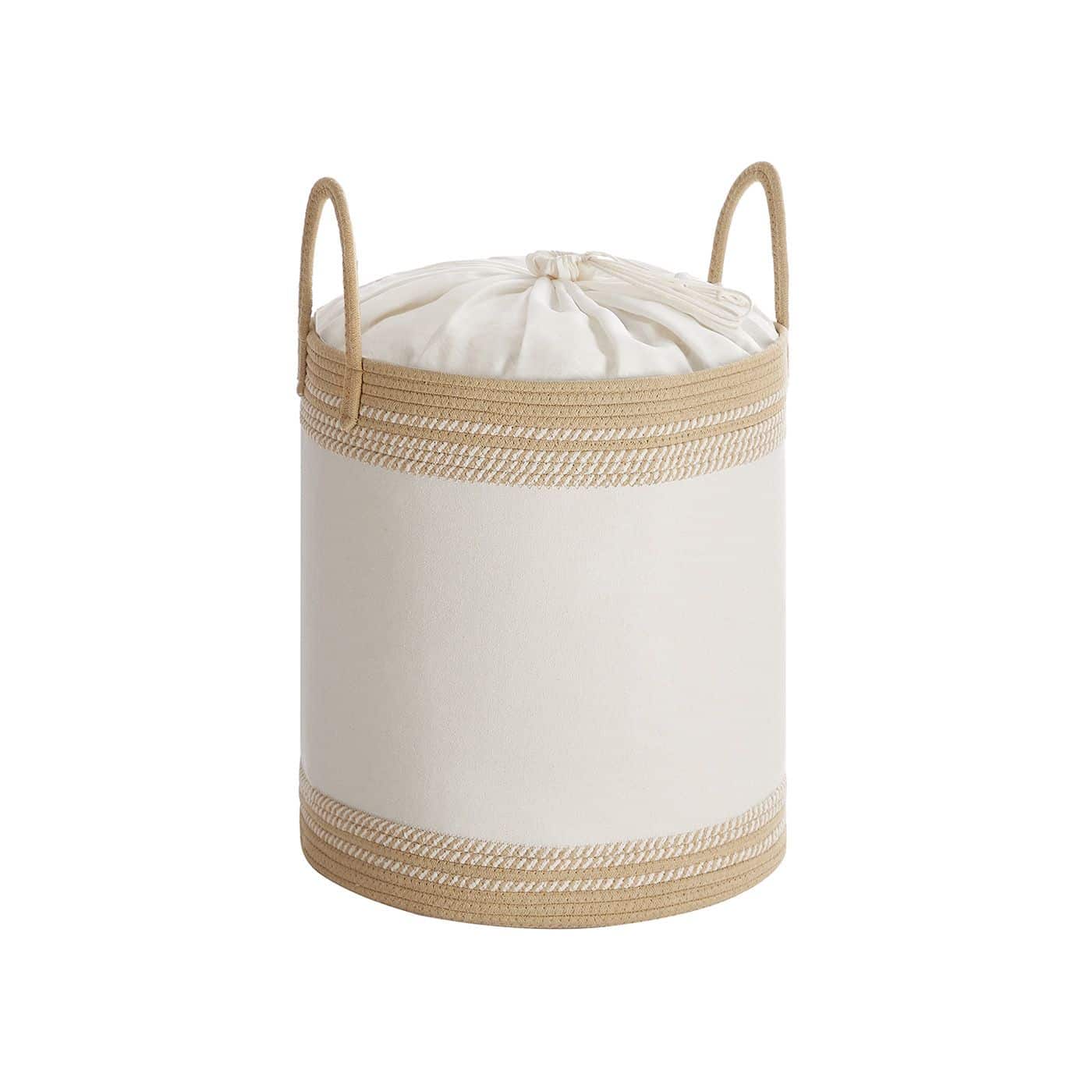 Wäschekorb 60 L mit Deckel und Griff 41 x 41 x 46 cm kamelbraun von SONGMICS