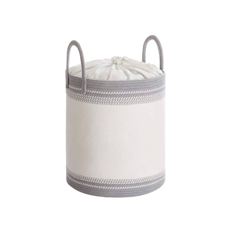 Wäschekorb 60 L mit Deckel und Griff 41 x 41 x 46 cm taubengrau von SONGMICS
