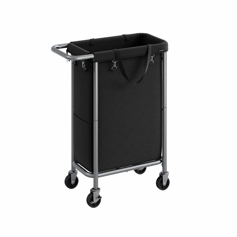 Wäschekorb 90 Liter mit Rollen und Griff von SONGMICS