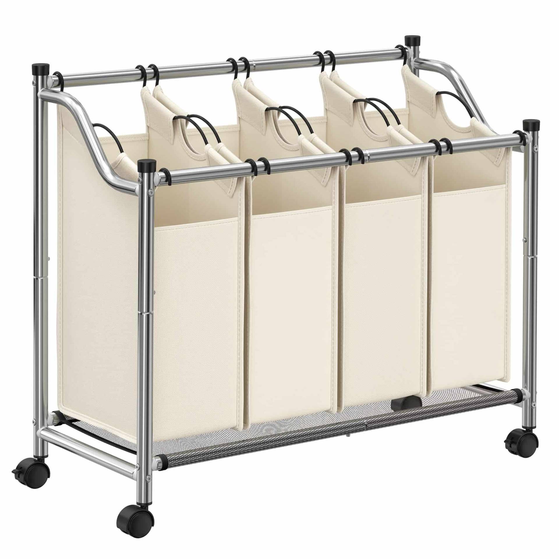 Wäschesammler 4 x 35 L Beige von SONGMICS