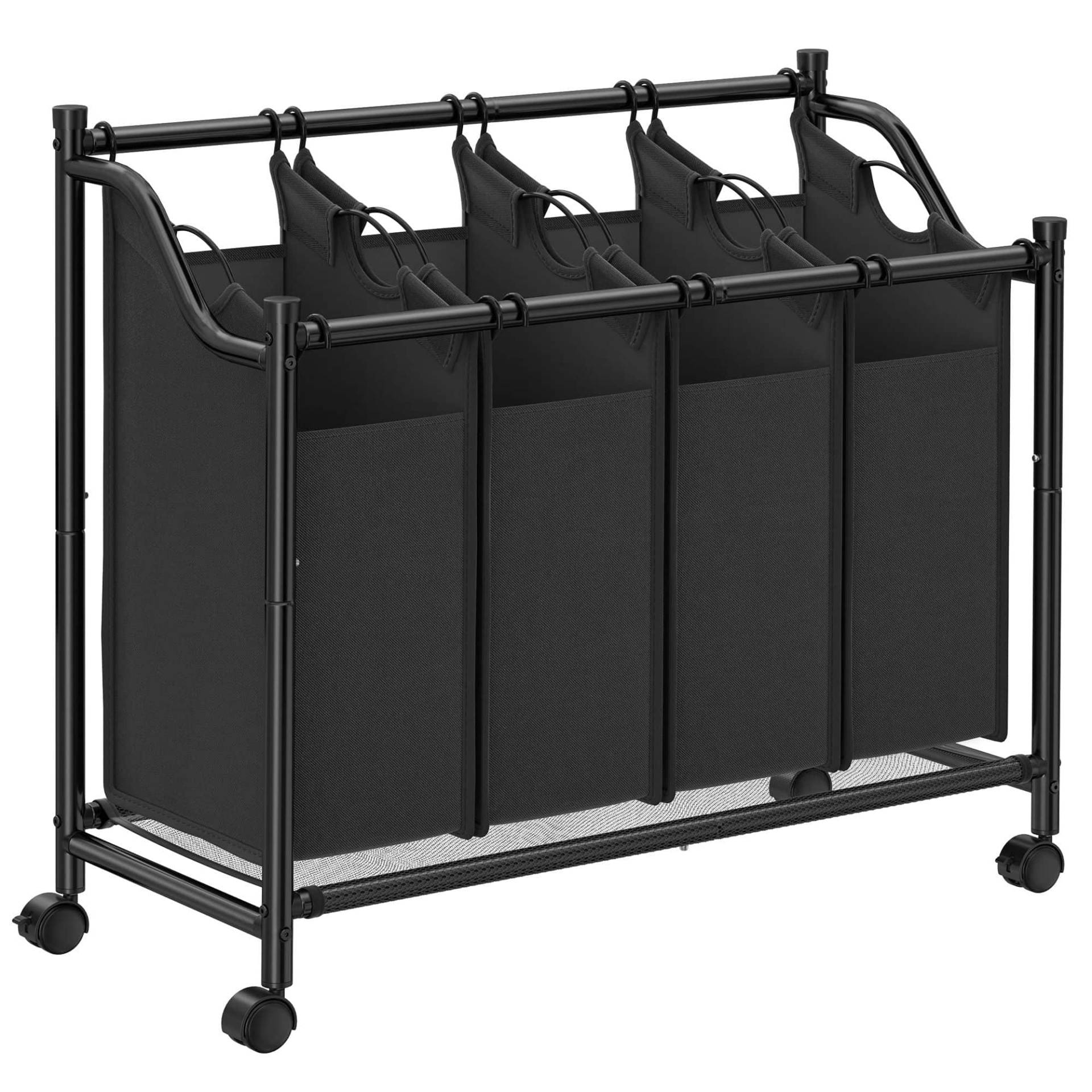 Wäschesortierer 4 Fächer Schwarz Wäschesortierer 4 Fächer Schwarz von SONGMICS