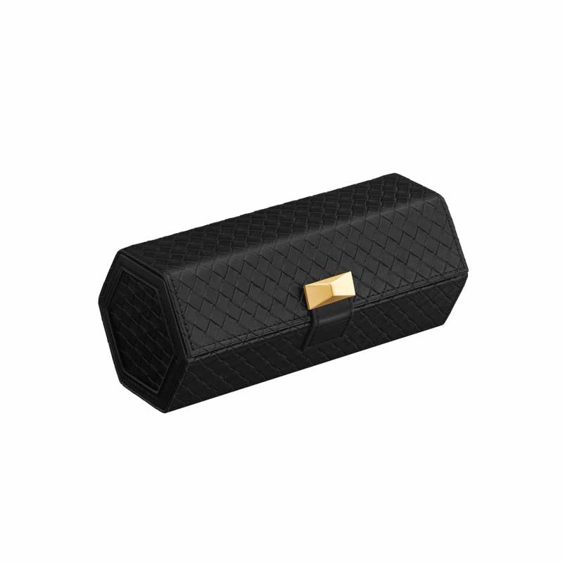 Uhrenbox unterwegs mit verstecktem Stauraum tintenschwarz von SONGMICSHOME