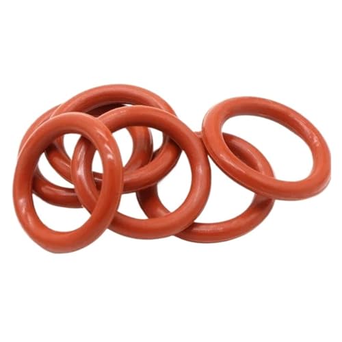 10Pcs O Ring Dichtung CS 5mm Wasserdichte Waschmaschine Runde O Form Gummi Silikon Ring Rot(OD 130mm ID 120mm) von SONGMIky