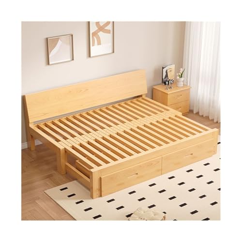 SONGYL-20249 Gästebett Couch Klappbares Schlafsofa mit doppeltem Verwendungszweck, komplett aus Massivholz, ausziehbar(Groß) von SONGYL-20249