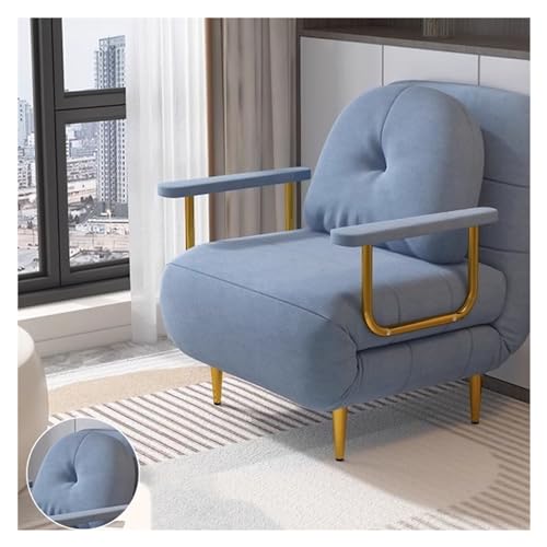SONGYL-20249 Gästebett Couch Modernes Klappschlafsofa, Schlafsofa mit multifunktionaler Verstellbarer Rückenlehne, umwandelbarer Klappsessel, geeignet for Wohnzimmer, Schlafzimmer(Blue,80cm) von SONGYL-20249