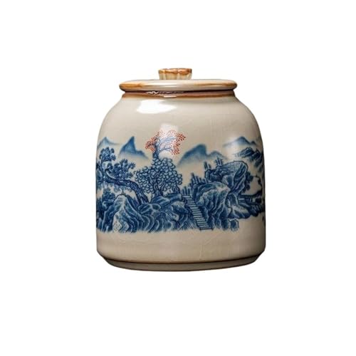 SONGYL-20249 Teebehälter Mihuang Ru Kiln Teedose, Haushaltskeramik-Vorratsdose mit versiegeltem Deckel, Exquisite Mini-Teedose Keramik Teedose von SONGYL-20249