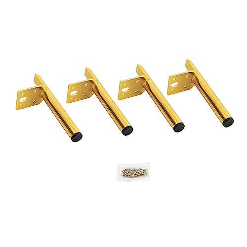 SONHANGIA 15 cm 4er Set möbelfüße Metall Runde Möbelfüße Metall tischfüße möbelfüße rund 60 * 75mm Geeignet für alle Arten von Möbeln Gold von SONHANGIA