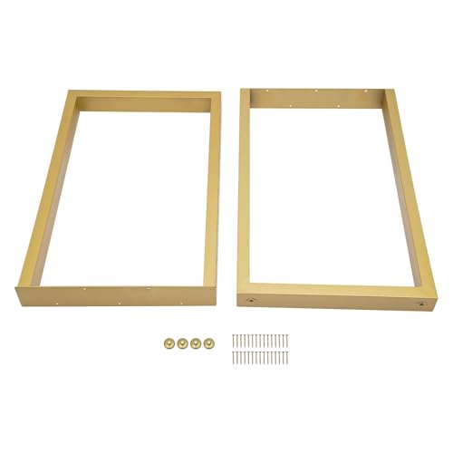 SONHANGIA 50 * 7 * 71cm Esstischbeine Metall-Möbelfüße Gesamt-Tragfähigkeit 200kg Rechteckig Gold Möbelfüße aus Metall Geeignet für Schlafräume, Hotels, Restaurants von SONHANGIA
