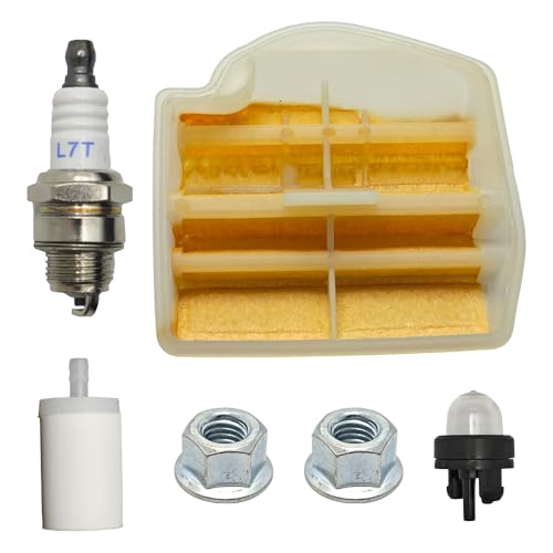SONHWNGE Kraftstofffilter-Tune-Up-Kit for Hus 445 450 Rancher 445E II 450e Kettensäge 531309681 Zündkerze Primer Bulb Bar Mutter von SONHWNGE