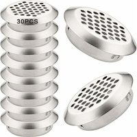 Griglia di ventilazione rotonda in acciaio inossidabile da 30 pezzi, griglia di ventilazione in acciaio inossidabile da 35 mm per prese d'aria per von SONIATKIA