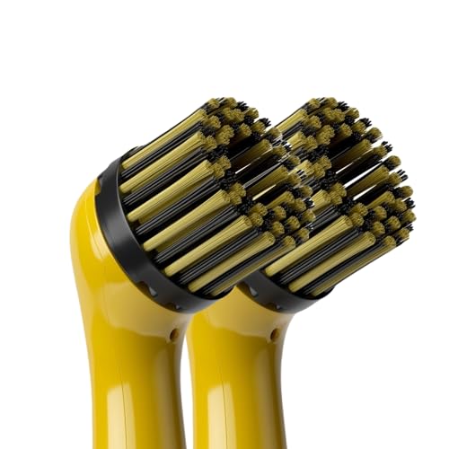 SonicScrubber Fahrzeug-Detail-Pinsel, geeignet für Innen- und Außenbereich, ideal für Autos, Fahrräder (2 x Radmutter-Bürstenkopf) von SONICSCRUBBER