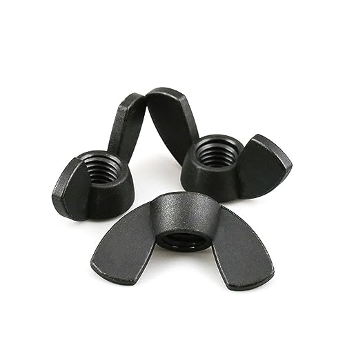 Nylonmutter Flügelmutter Barren Kunststoff Rändelmutter M3 M4 M5 M6 M8 M10 M12 (Color : 20pcs, Size : M6) von SONLED
