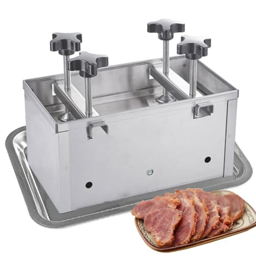 Schinken-Pressform, Edelstahl-Fleisch-Pressform mit Doppelschnecken-Druckgerät, Hamburger-Patty-Maker für gefüllte Burger, Slider, Grillen, Grillen, Rindfleisch 3KG Schinken-Pressform, Edelstahl-Fleisch-Pressform mit Doppelschnecken-Druckgerät, Hamburger-Patty-Maker für gefüllte Burger, Slider, Grillen, Grillen, Rindfleisch 3KG von SONLED