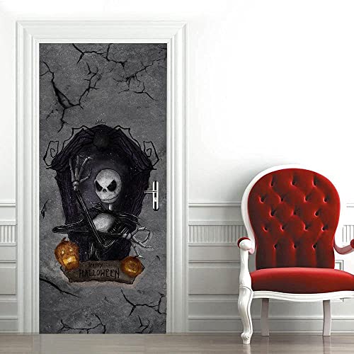 Türtapete Selbstklebend Halloween-Schädel 77 X 200 Cm Türfolie Selbstklebend 3D Türtapete Wasserdicht Abnehmbare Türaufkleber Pvc Türposter Selbstklebend Wohnzimmer Tür Aufkleber - Foto Der Kinderzim Türtapete Selbstklebend Halloween-Schädel 77 X 200 Cm Türfolie Selbstklebend 3D Türtapete Wasserdicht Abnehmbare Türaufkleber Pvc Türposter Selbstklebend Wohnzimmer Tür Aufkleber - Foto Der Kinderzim von SONLED
