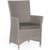 Garten-Sessel Ikarus Aluminium mit Polyrattan stone-grey Gartenstuhl - Sonnenpartner von SONNENPARTNER
