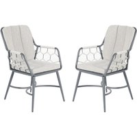 Sonnenpartner - 2x Gartensessel Yale Aluminium/Polyrope silbergrau Gartenstuhl Sessel Sonnenpartner - 2x Gartensessel Yale Aluminium/Polyrope silbergrau Gartenstuhl Sessel von SONNENPARTNER